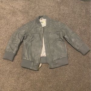 3T Gray Faux Leather Jacket